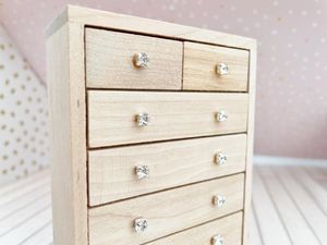 modern dollhouse chest of drawers, miniature chest of drawers