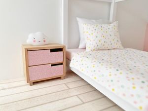 modern dollhouse chest of drawers, pink modern dollhouse