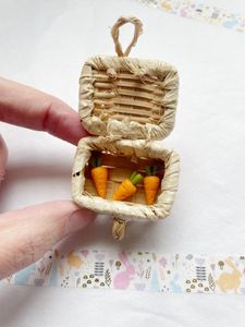 miniature dollhouse rabbit food hamper