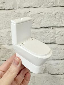 modern dollhouse toilet, miniature toilet