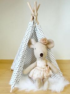 mini teepee dolls house package, mini tipi for modern dollhouse