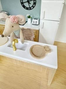 wooden bunny shape dollhouse tray