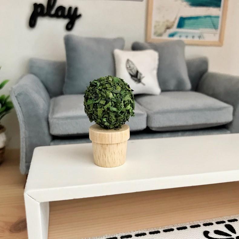 modern miniatures, modern dollhouse, modern dolls house, DIY modern dollhouse, modern dollhouse plant, dollhouse pot plant, dollhouse decor, dollhouse wooden decor