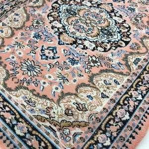 dollhouse rug, miniature persian rug, pink persian rug, boho rug for dolls house