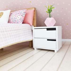 bedside drawers, dollhouse drawers, modern dollhouse