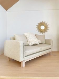 dollhouse sofa, modern miniature sofa, dolls house couch