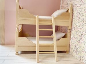 dollhouse bunk bed, mini bunks, miniature bunk beds, dolls house bed