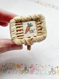miniature dollhouse rabbit food hamper