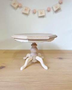 mini dolls house table, miniature farmhouse table