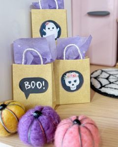 miniature dollhouse Halloween gift bag