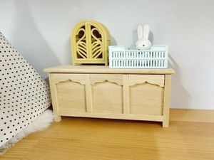 miniature wooden dolls house chest