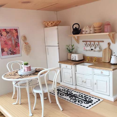 modern farmhouse dollhouse