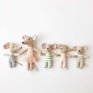 cute dollhouse toys, maileg twins, maileg baby mice, maileg micro bunny, maileg mice, twin baby mice in box