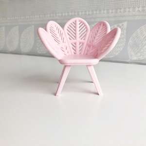 dollhouse petal chair, miniature petal chair, mini flower chair