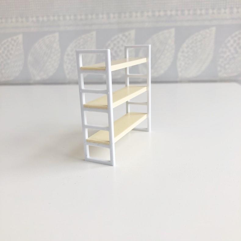 miniature string shelves, dollhouse shelves, dollhouse shelf
