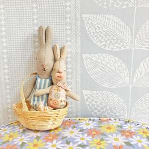 miniature bunny, 12th scale toy, dollhouse doll