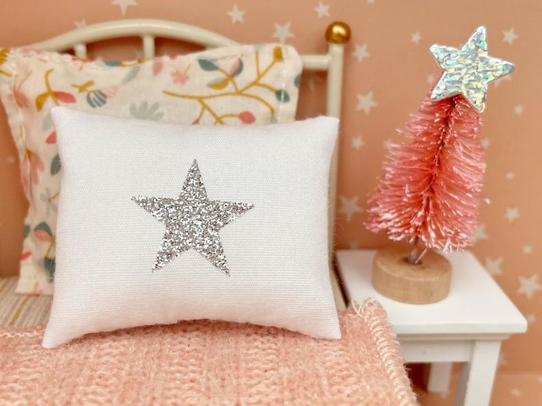 modern dollhouse miniature cushion, pillow