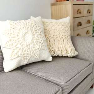 dollhouse cushion, dollhouse pillow, miniature cushion