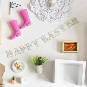 miniature bunting, Easter garland, easter dollhouse