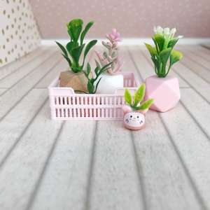 miniature dollhouse pot plants and planters