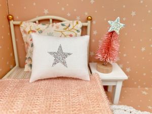 modern dollhouse miniature cushion, pillow