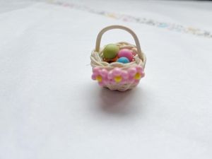 miniature Easter basket, mini Easter eggs