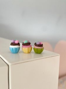 miniature easter egg nest cupcakes