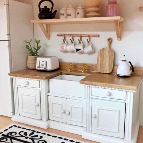 Modern store dollhouse kitchen