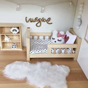 modern dollhouse cushion, modern dolls house pillow, miniature bunny cushion, modern dollhouse decor, dollhouse kid room