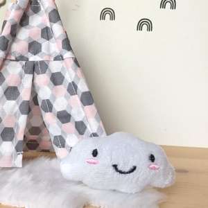 mini cloud cushion, miniature cloud cushion, dollhouse cushion