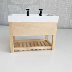 modern dollhouse bathroom vanity, miniature bathroom vanity, dollhouse furniture packages