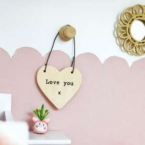 wooden love you sign