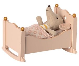 miniature dollhouse cradle, Maileg dollhouse, DIY Maileg furniture