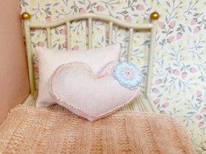 dollhouse cushion, miniature pillow, mini cushion, dolls house bedding