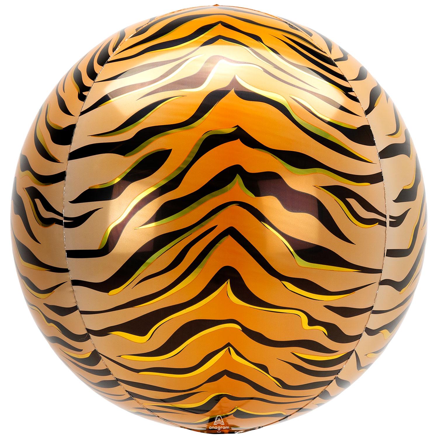 Animalz Orbz Foil Balloon Tiger