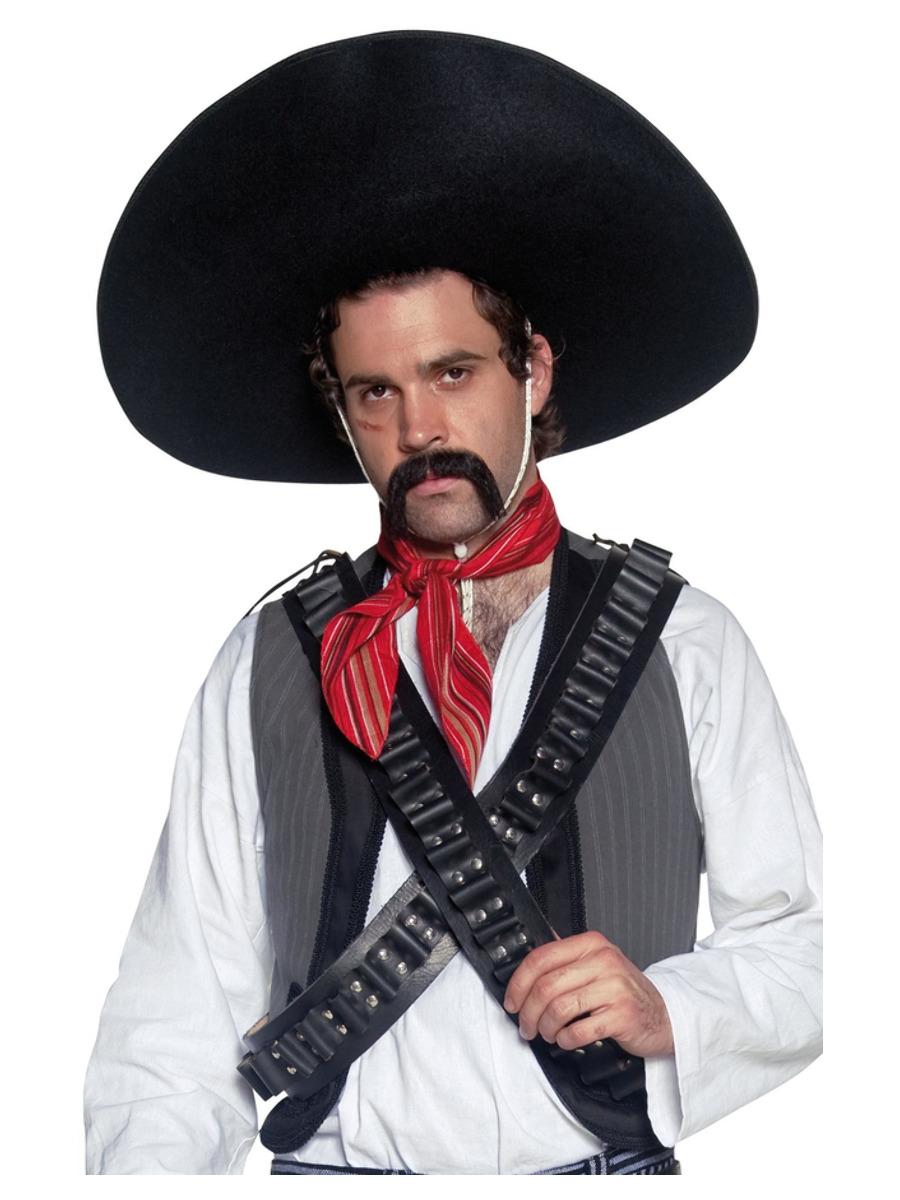 AUTHENTIC Mexican Bandit Sombrero Black