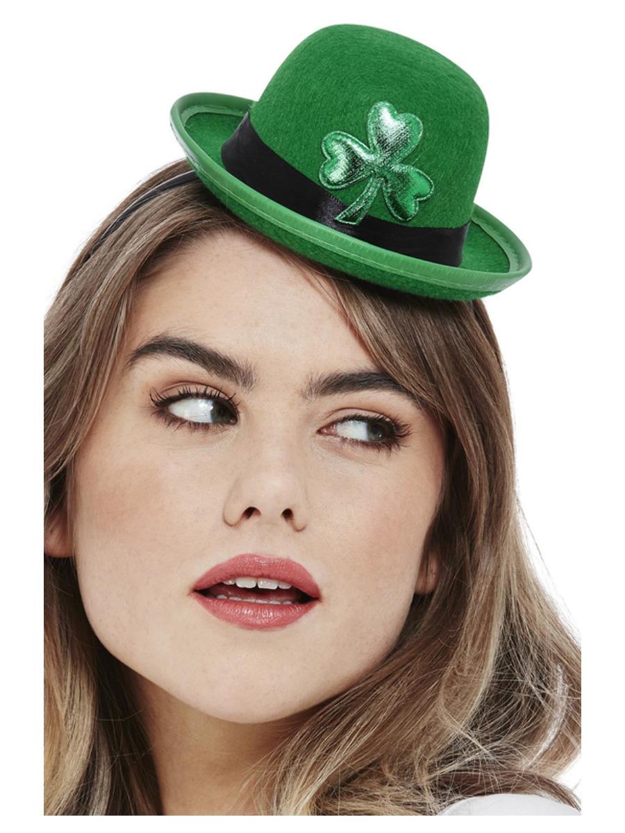 St Patricks Day Leprechaun Mini Bowler Hat Green