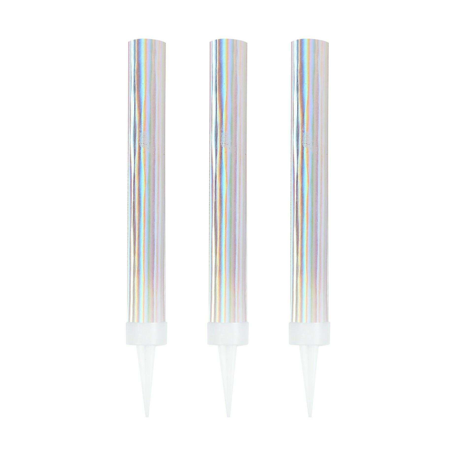 Iridescent Cake Fountain Candles