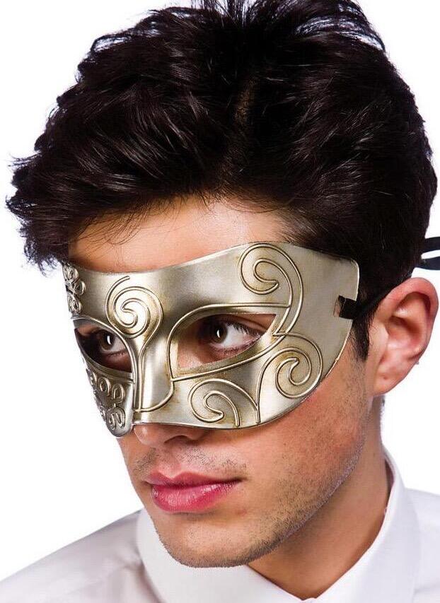 Rome Eye Mask Antique Silver