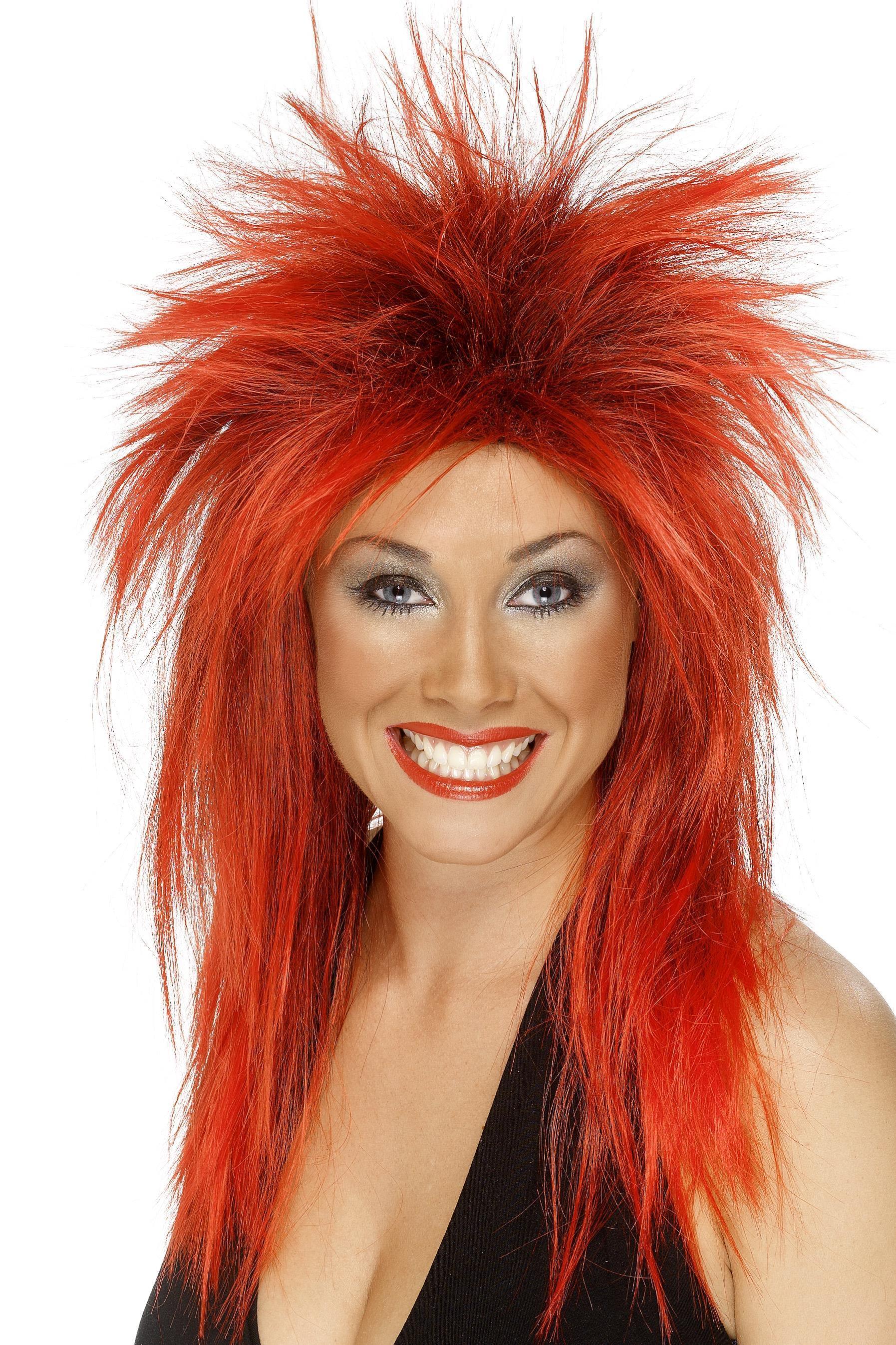 80s Rock Diva Wig Red