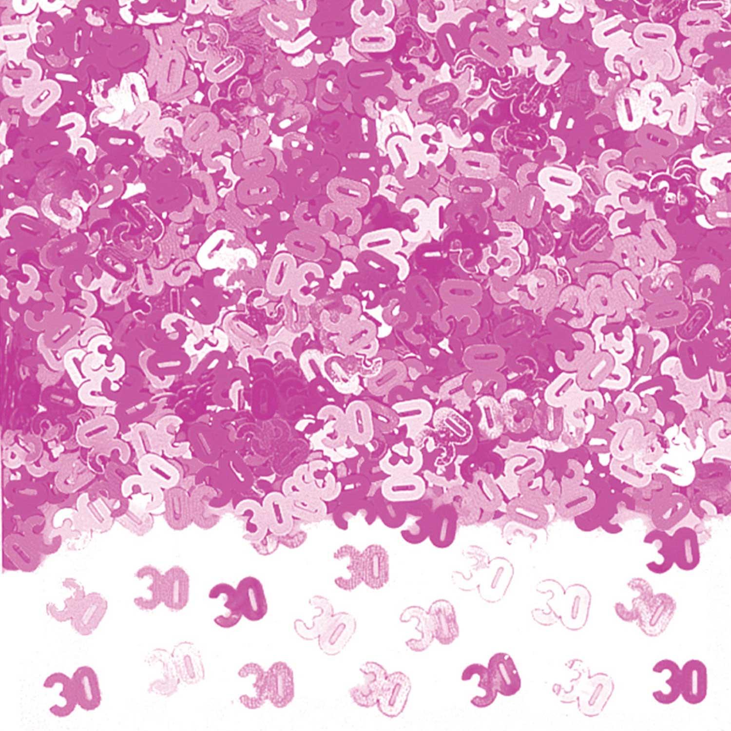 Metallic Confetti Age 30 Pink