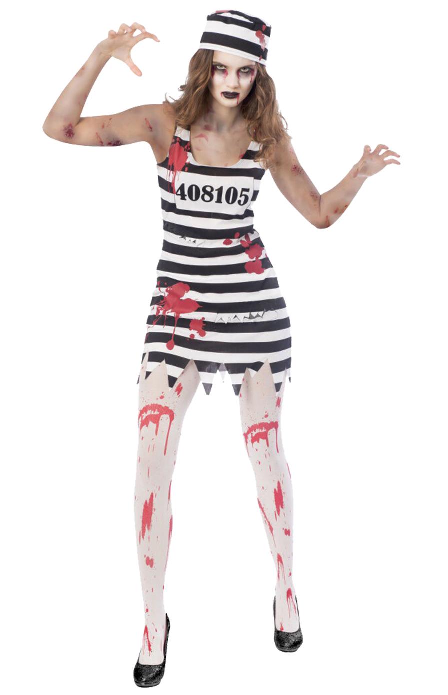 Zombie Convict Lady Costume
