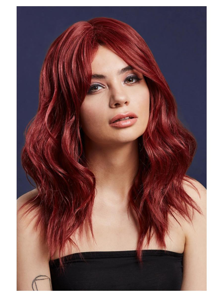 Fever Ashley Wig Ruby Red Wavy Two Toned Blend