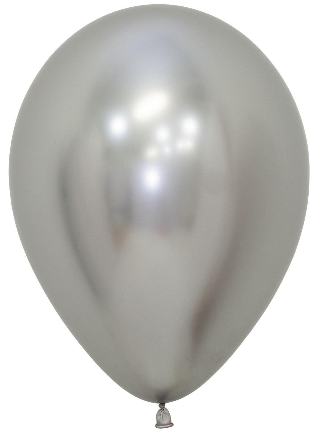 Reflex Latex Balloons Silver