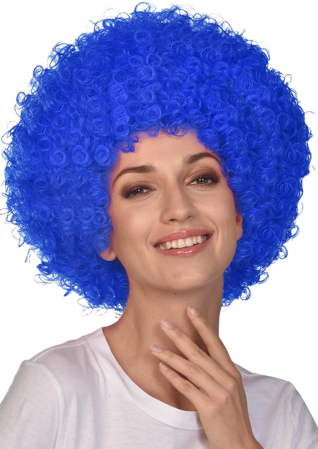 Curly Afro Wig Blue
