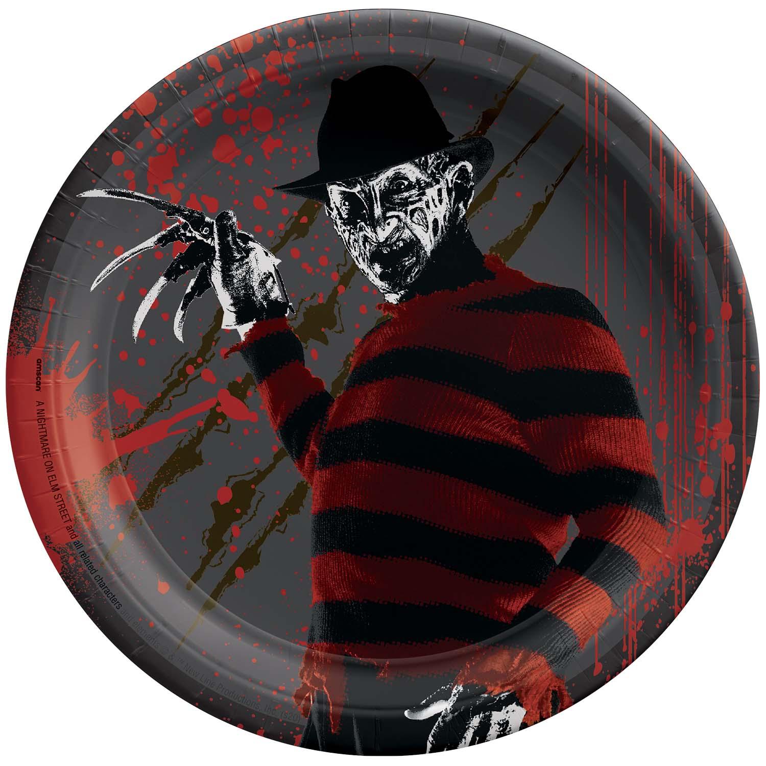 Freddy Kruger Nightmare on Elm Street Paper Plates