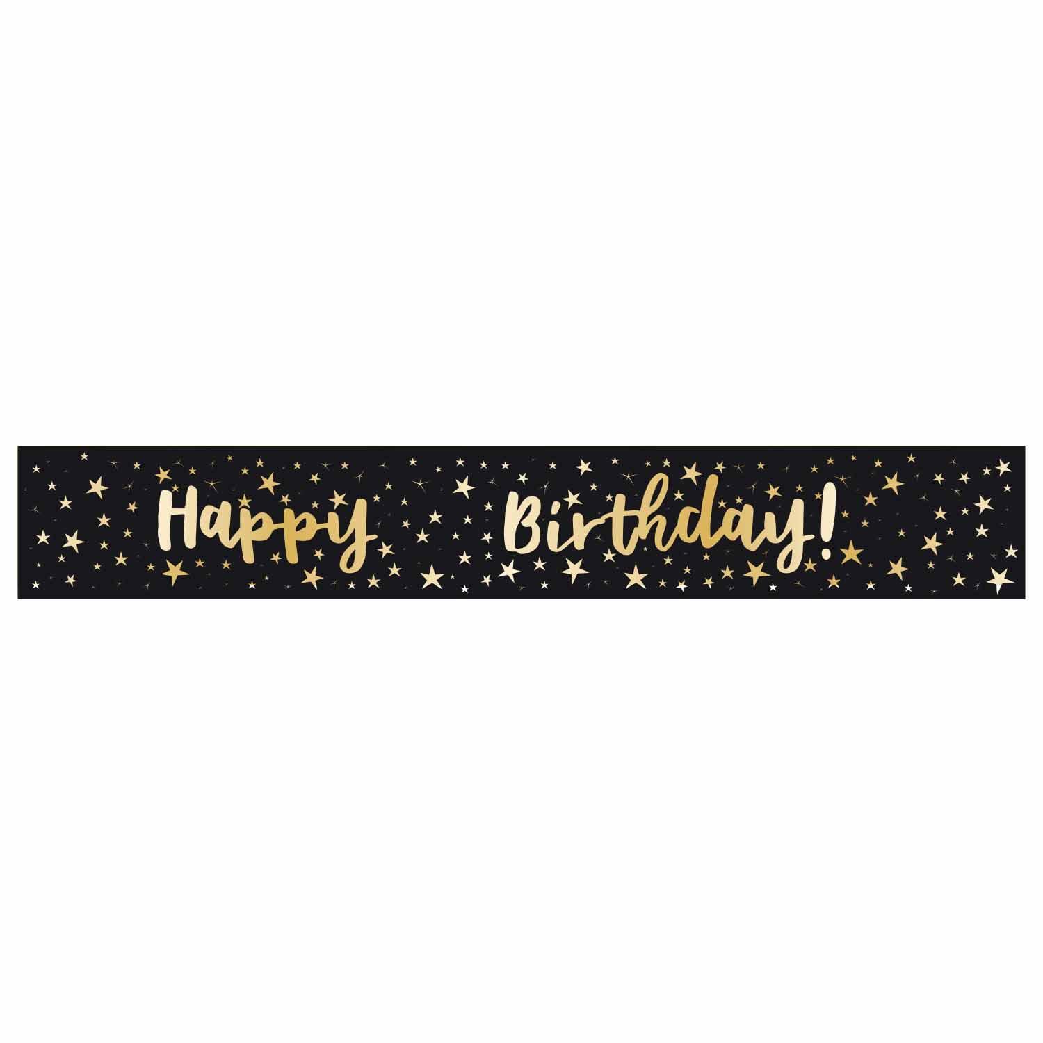 Add-an-Age Foil Black/Gold Birthday Banner