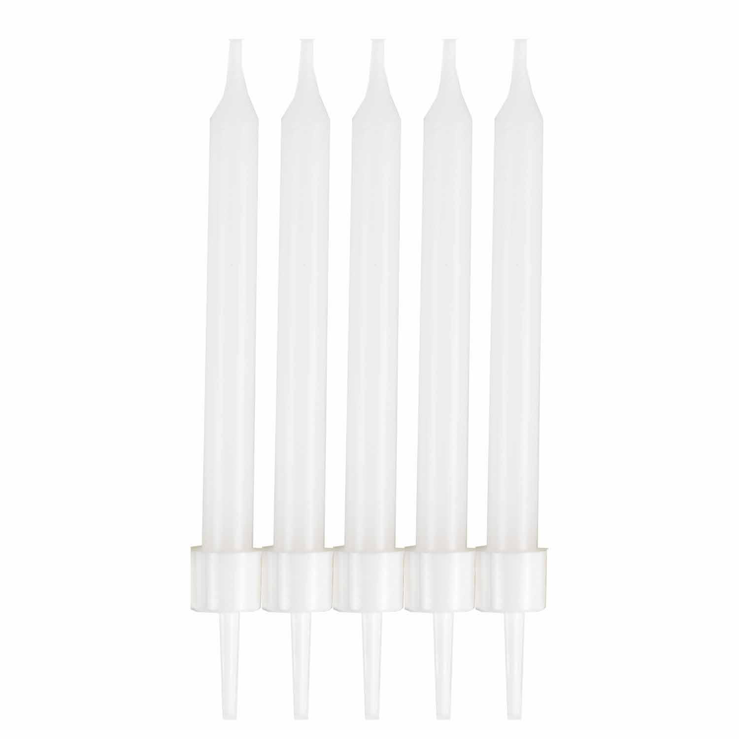 Skinny Candles White 6cm