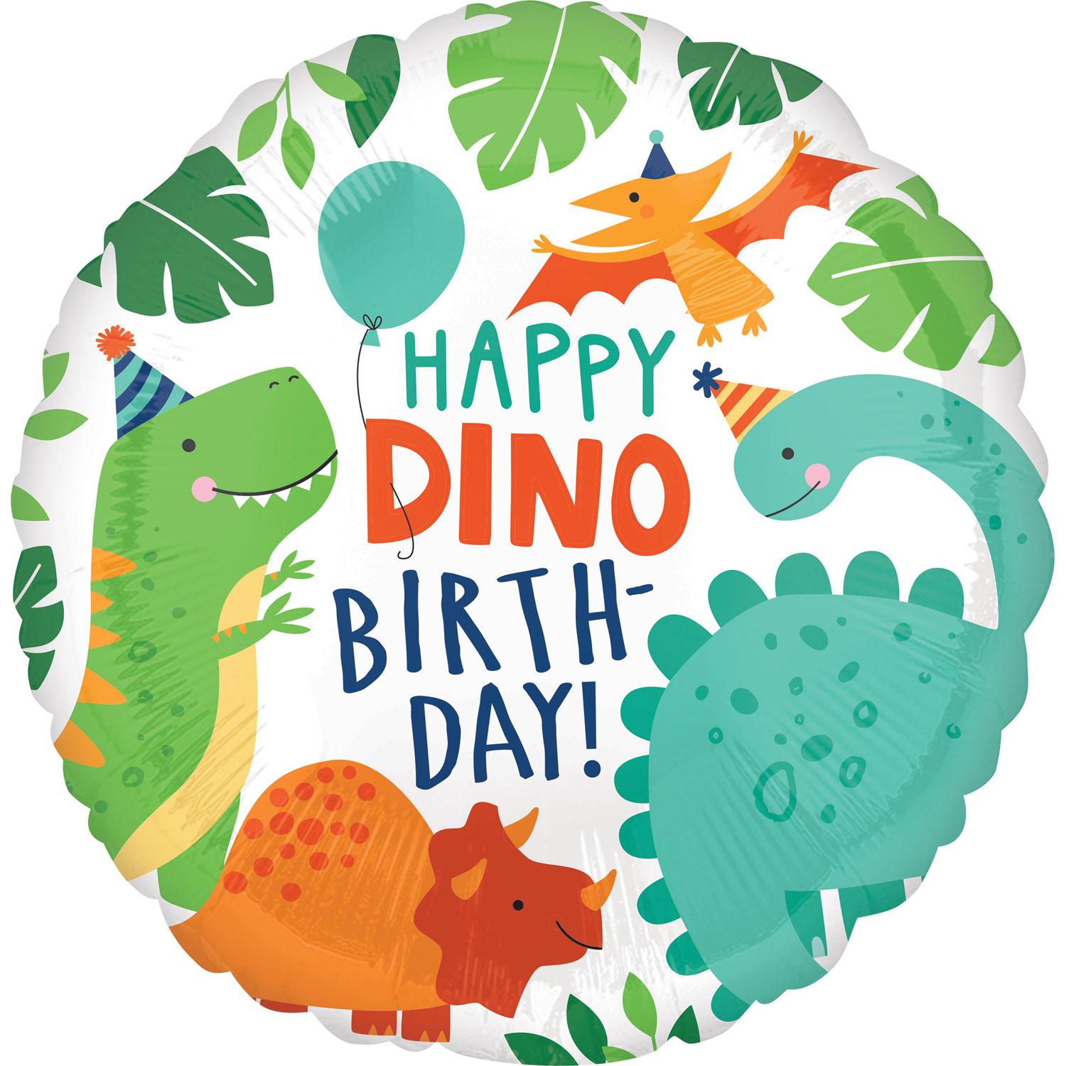 Foil Balloon Dino-Mite Party Happy Birthday