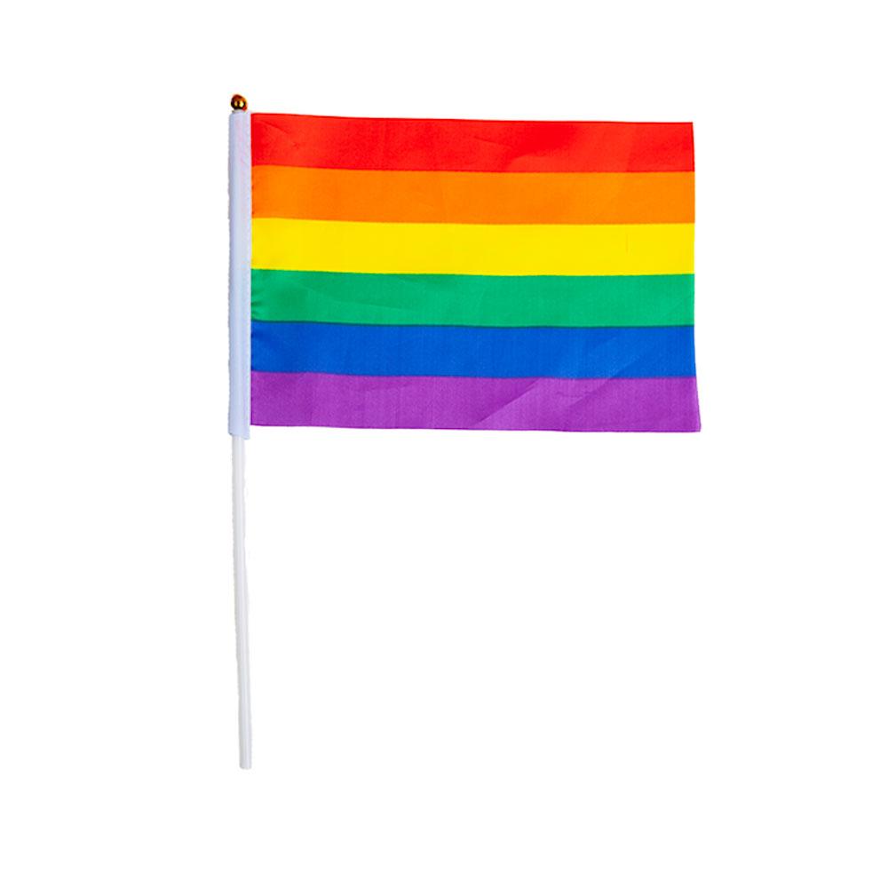 Handheld Rainbow Waving Flag Large
